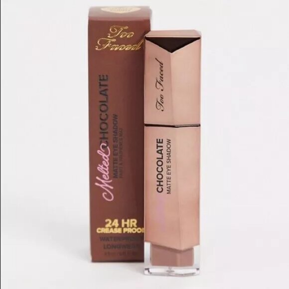 TOO FACED Warm & Fudgy Eye Shadow Melted Chocolate Matte Brown Eyeshadow NEW NIB - Picture 2 of 2